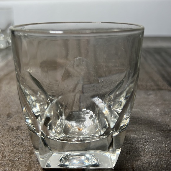 Clear Glass Old Fashion Glasses Set of Three Vintage - Picture 2 of 5